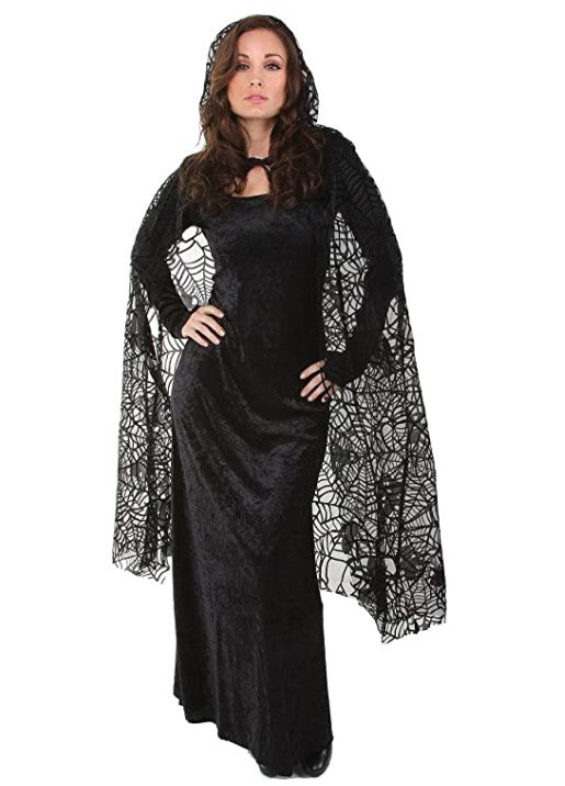 Spiderweb Cape - 55" Long - Witch - Vamp - Costume - Adult - Standard/OS