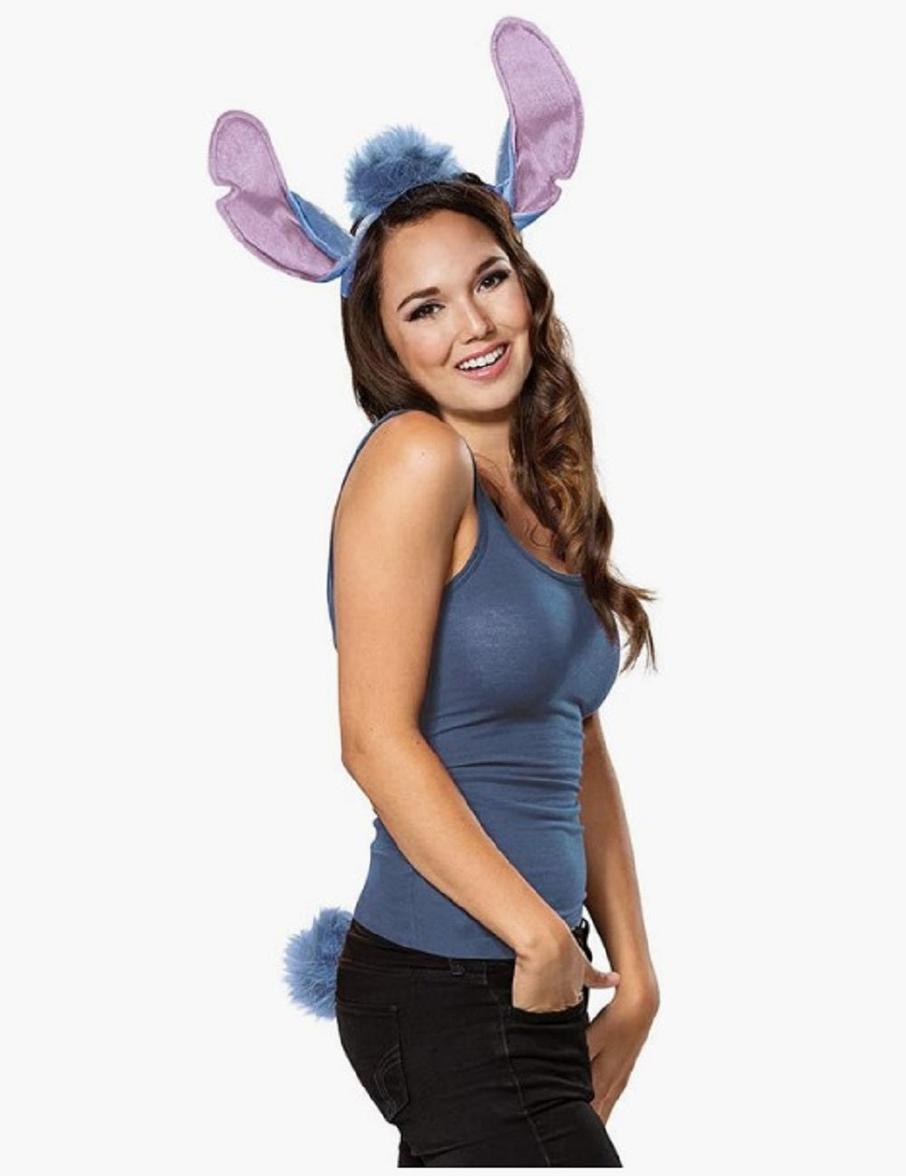 Stitch Set - Blue - Headpiece & Tail - Costume Accessories  - Adult Teen