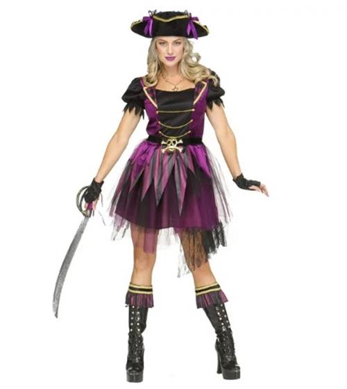 Stormy Seas Queen - Purple/Black/Gold - Costume - Women - 2 Sizes