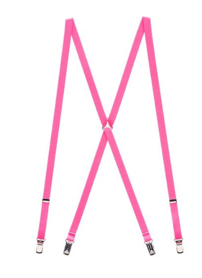 Skinny Neon Suspenders - 80's -  4 Colors - 48" - Costume Accessories - Adult