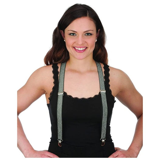 Glittery Suspenders - 1" Wide - Costume Accessories - Adult Teen - 3 Colors2