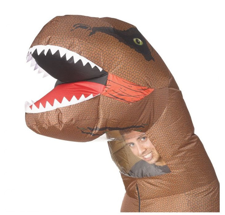 Inflatible T Rex Brown Inflatable T-Rex - Dinosaur - Costume - One Size – Arlene's Costumes