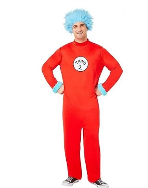 Thing 1 & Thing 2 - Dr Seuss - Cat in the Hat - Costume - Adult - 4 Sizes