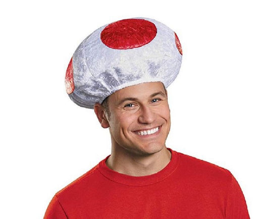 Toad Hat - Mushroom - Super Mario Bros - Costume Accessories - Adult