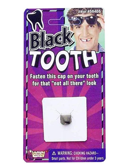 Tooth Cap - Pirate - Hillbilly - Black/Silver - Costume Accessory - Teen Adult