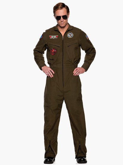 Top Gun Flight Jumpsuit - Maverick - Aviator - Pilot - Costume - Adult - 2 Sizes