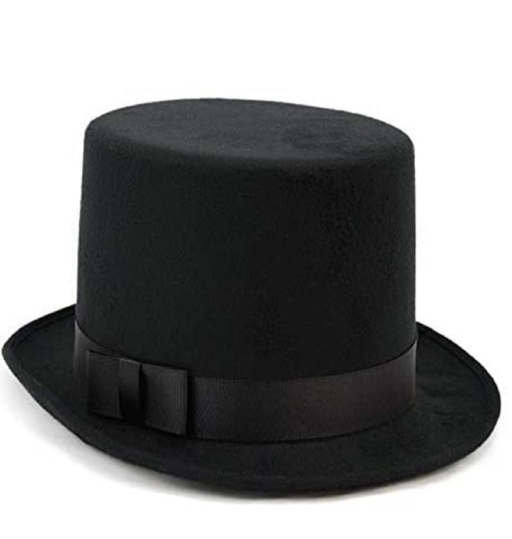 Jacobson Hat Company Adult Permasilk Top Hat, Black Deluxe Felt, One Size Fits M