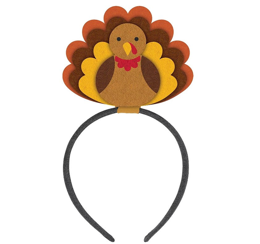 Turkey Headband - Full Tail - Plush - Thanksgiving - Costume Accessory