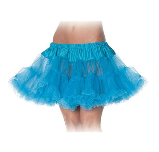 Petticoat Tutu Skirt - Bright Blue - Costume Accessory - Adult