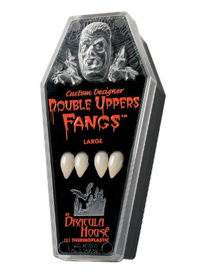 Vampire Fangs - White - Double Uppers - Costume Accessories - Adult Teen