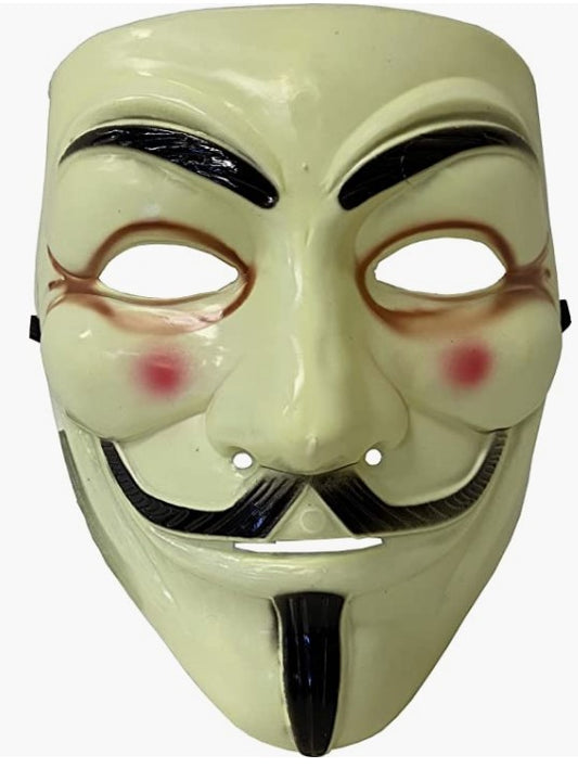 Máscara de V de Vendetta - Guy Fawkes - Anónimo - Carne - Accesorio para disfraz