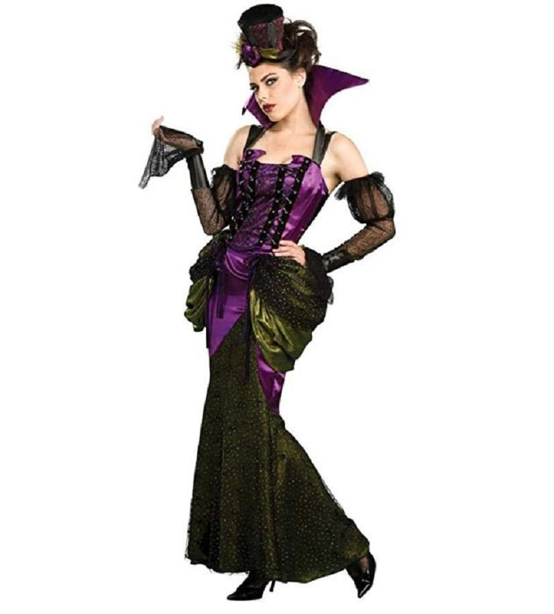 Victorian Vampiress - Purple/Black/Green - Costume - Adult- 3 Sizes