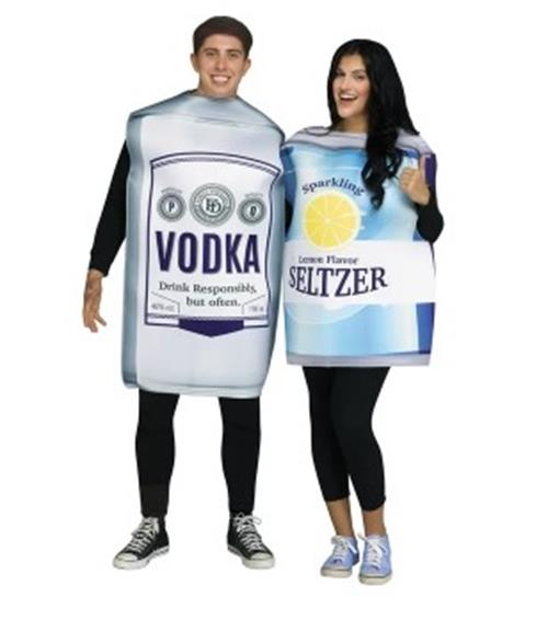 Vodka &amp; Seltzer - Túnicas de Espuma - 2 en 1 - Disfraces en Parejas - Adulto