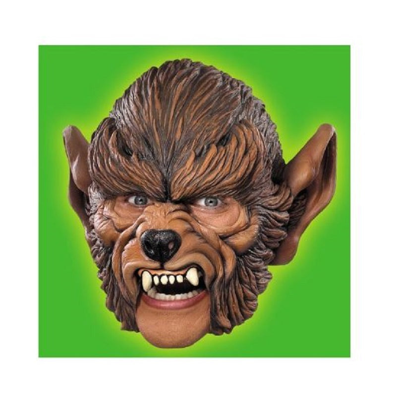 Werewolf Mask - Brown - Chin-Strap - Costume Accessory - Teen Smaller Adult