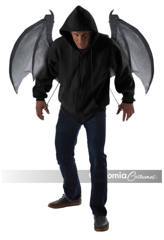 Wicked Wings - Demonio - Articulado - Negro/Gris - Accesorio de disfraz - Adulto