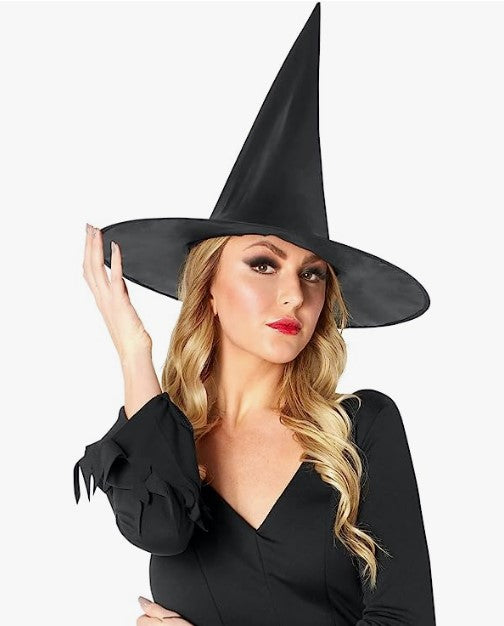 Witch Hat - Black - Taffeta - Costume Accessory - Teen Adult