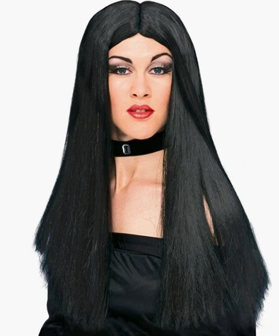 Peluca de Bruja - Hippie Cher Zombie - Negro - 24" - Accesorio de Vestuario - Adulto Adolescente