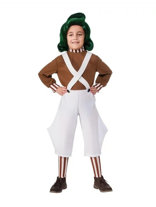 Oompa Loompa - Fábrica de chocolate Willy Wonka - Disfraz Deluxe - Niño - 2 tallas