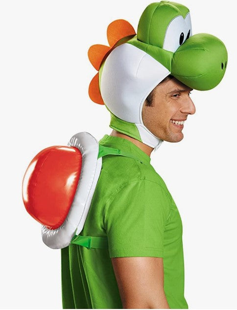 Kit de disfraz de Yoshi - Tocado - Concha inflable - Accesorios para disfraces - Adulto