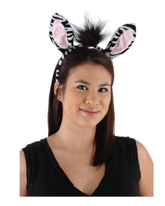 Zebra Set - Ears Tail - Black/White - Costume Cosplay Accessories - Adult Teen