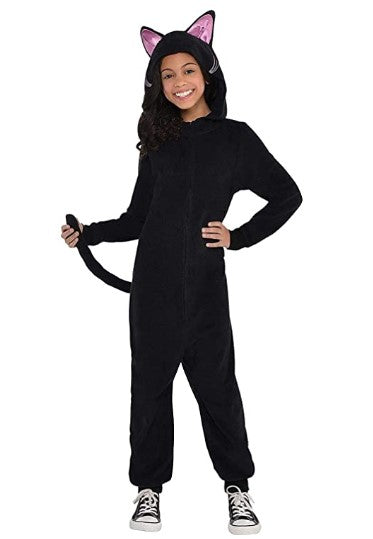 Schwarze Katze - Zipster-Overall - Kostüm - Kind - 3 Größen