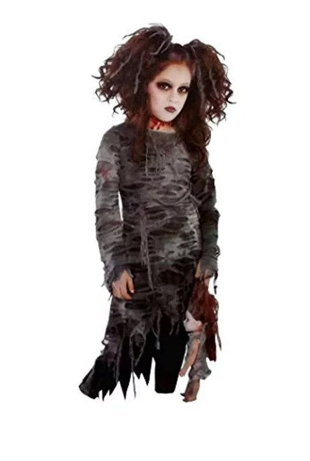 Zombie - Untoter Wanderer - Zerfetztes Kleid - Kostüm - Kind - XL 14-16